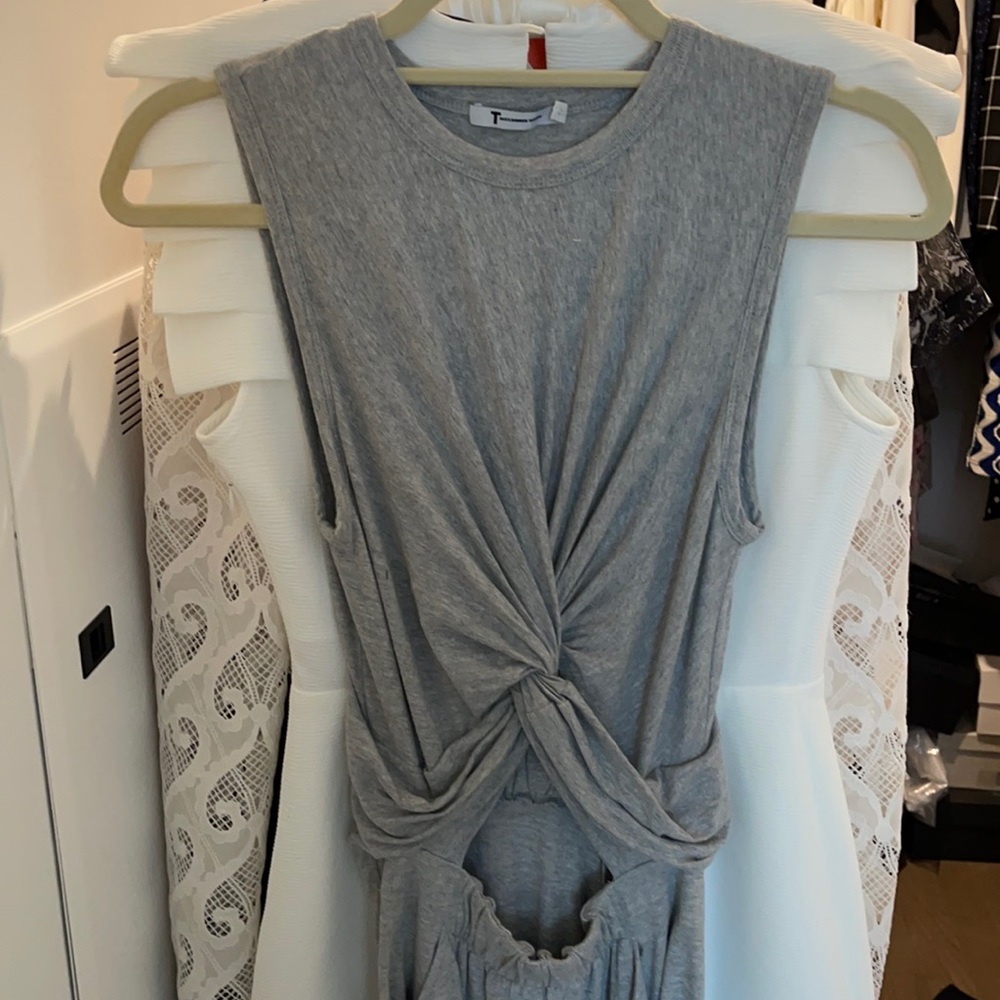 Alexander Wang long cotton dress in grey